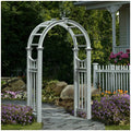 New England Arbors Vienna Wood Arbor - White