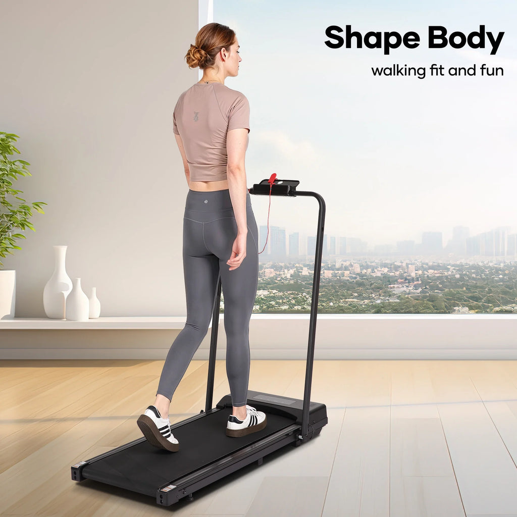 Naipo Treadmill Foldable 2 in 1 Walking Pad Compact Electric Running Remote Control for Home Fitness
