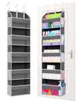 TAHAVICE 1 Pack Over The Door Storage Organizer with 5 Pockets 10 Mesh Pockets, 44 lbs Weight Capacity Door Hanging Organizers and Storage for