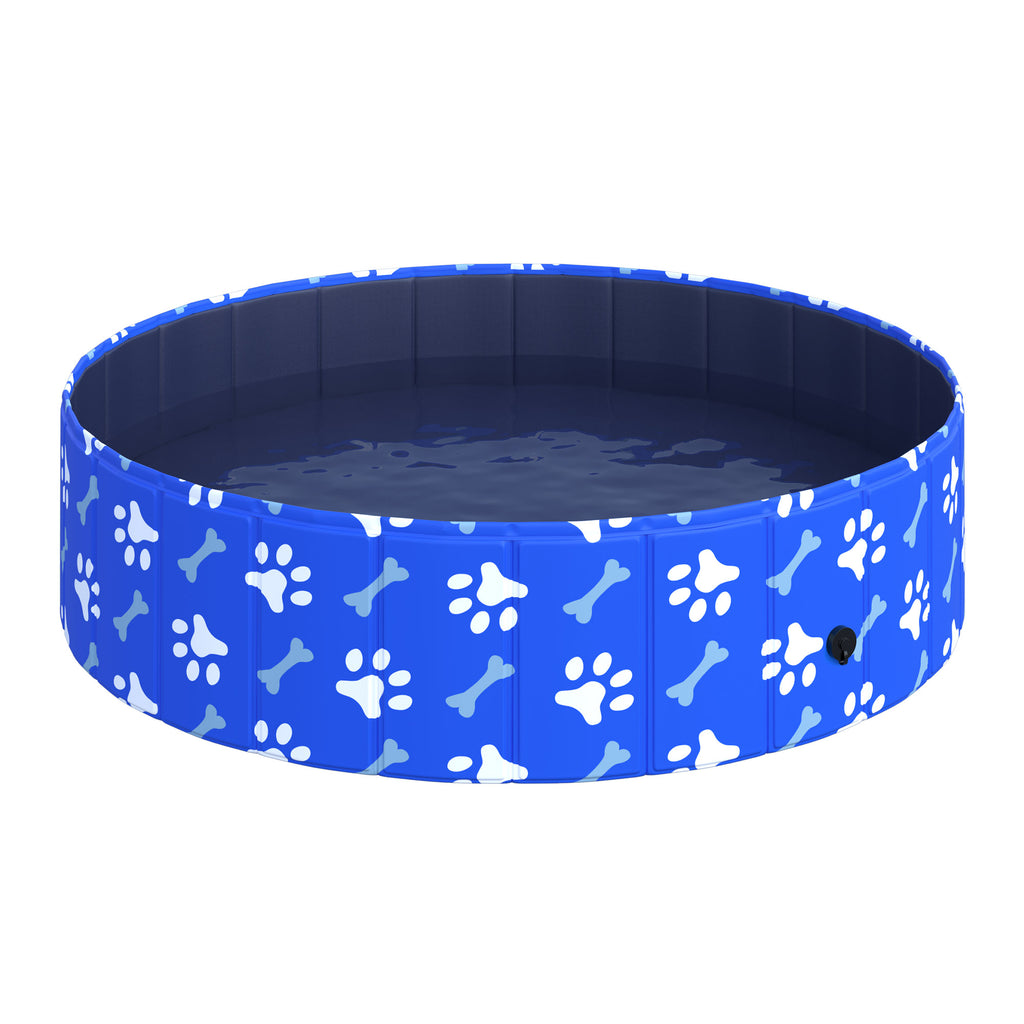 PawHut Hundepool Faltbar Planschbecken für Hunde bis 65 kg Ø120 x 30 cm Rutschfest Hundebadewanne Swimmingpool Schwimmbecken für Hunde und Katzen