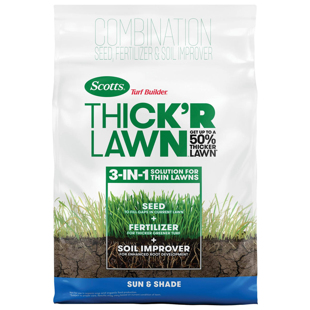 Scotts 12 lb Turf Builder Thick'R Lawn Sun & Shade