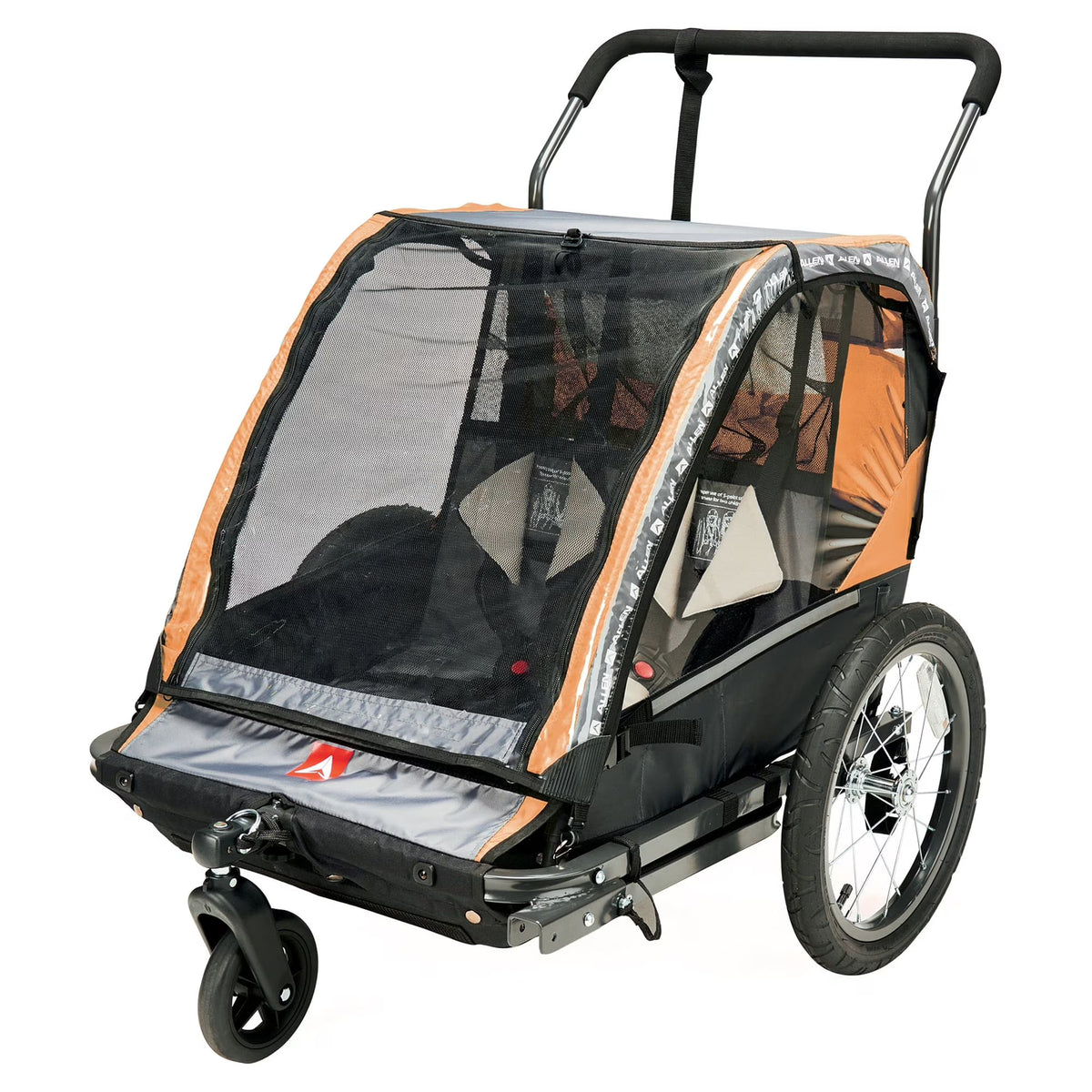 Allen Sports Deluxe 2 - Child Bicycle Trailer & Stroller, Model AS2, Green