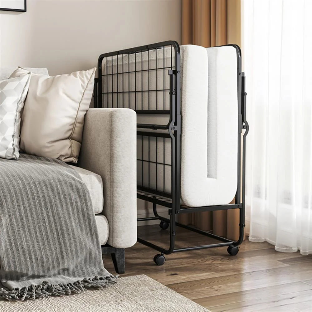 Kepooman Twin Size Folding Bed with Memory Foam Mattress and Heavy - Duty Metal Frame