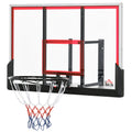 HOMCOM Wandmontierter Basketballkorb mit speziellem Korb - 102 x 76 x 110 cm - Innen- und Außenbereich