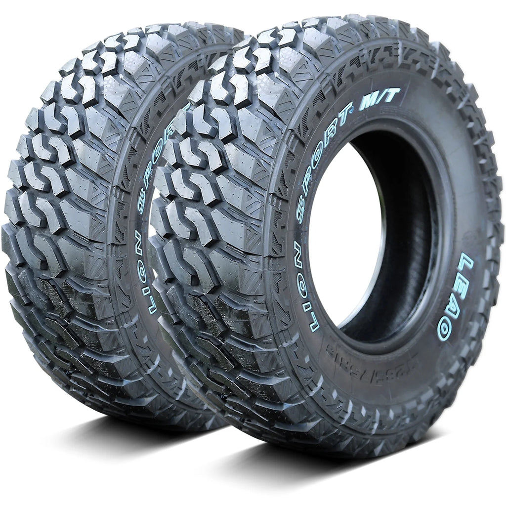 Set of 4 Leao Lion Sport MT 285/75R16 126/123Q E 10 Ply M/T Mud Light Truck Tires