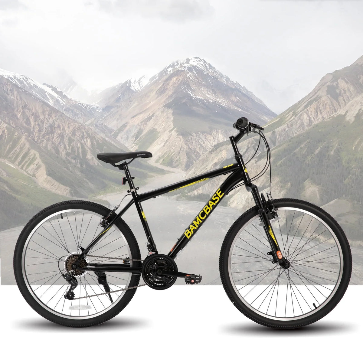 Hiland 26 27.5 29 in Mountain Bike, Mens Womens MTB with 21 Speeds, High - Tensile Steel Frame, V Brake, Hardtail Bicycle for Adults