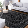 Lesbury Oriental Black/Ivory Area Rug Bungalow Rose Rug Size: Rectangle 8' x 10'