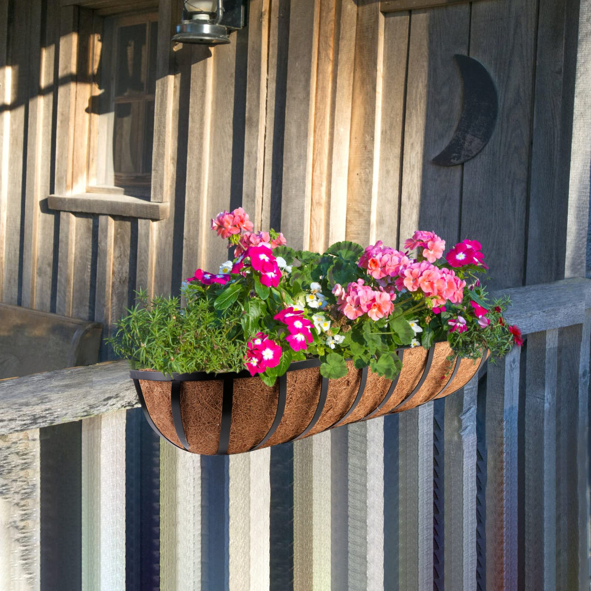 Harmiden 4 Pcs 30 Window Box Deck Railing Planter