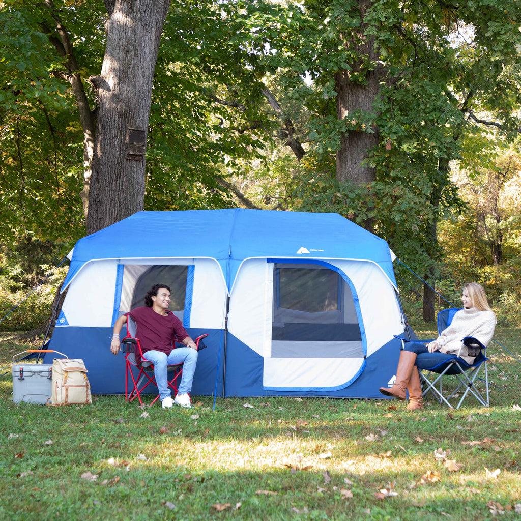 Ozark Trail 13' x 9' 8 - Person Cabin Tent with LED Lighted Poles, 32 lb