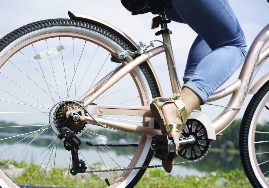 26 in. Bayside Women's Cruiser Bike. Rose Gold