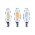 Ecosmart 40-Watt Equivalent B11 Candle Dimmable Clear Glass Filament Vintage LED Light Bulb Soft White (3-Pack)