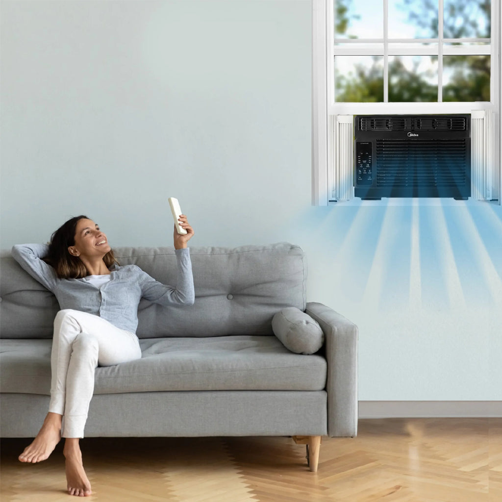 Midea 5, 000 BTU Window Air Conditioner, 150 Sq. Ft., White, New