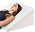 Healthex Bed Wedge Pillow Cooling Memory Foam Top ÿ 12" 24" 24" Elevated Support Cushion, Triangle Wedge Pillow for Sleeping, Lower Back Pain, Acid