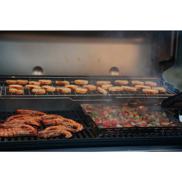 Genesis SPX-435 4-Burner Natural Smart Gas Grill in Stainless Steel with Side Burner