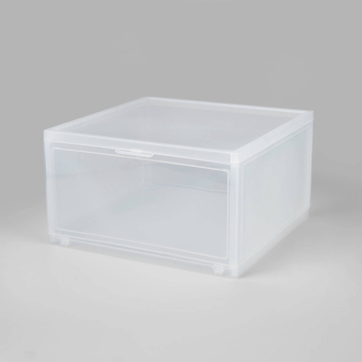 Stackable Large Bin Front Opening Clear Plastic - Brightroom