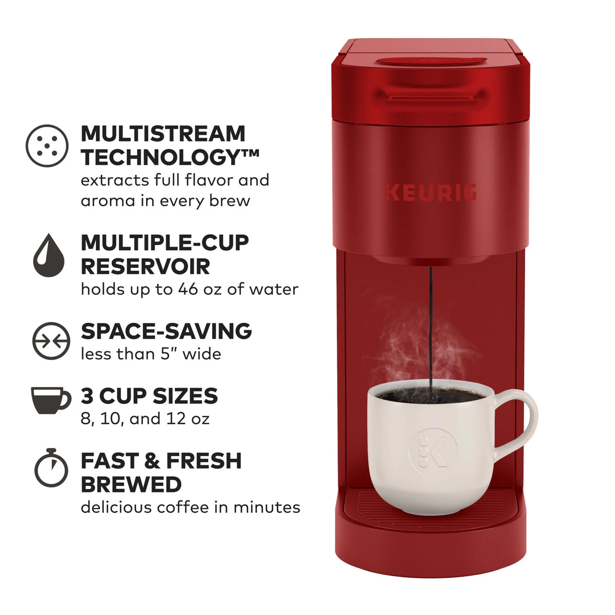 Keurig K - Slim Black Single - Serve K - Cup Pod Coffee Maker