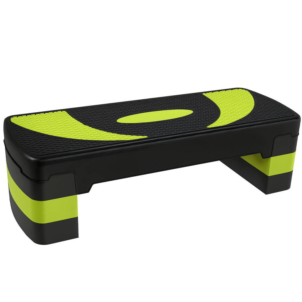 HOMCOM Aerobic-Stepper, höhenverstellbar, für Indoor und Outdoor, Belastbarkeit bis 150 kg, 80 x 31 x 10-20 cm, Grün