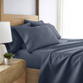 6-Piece Solid Stone King Bed Sheet Set