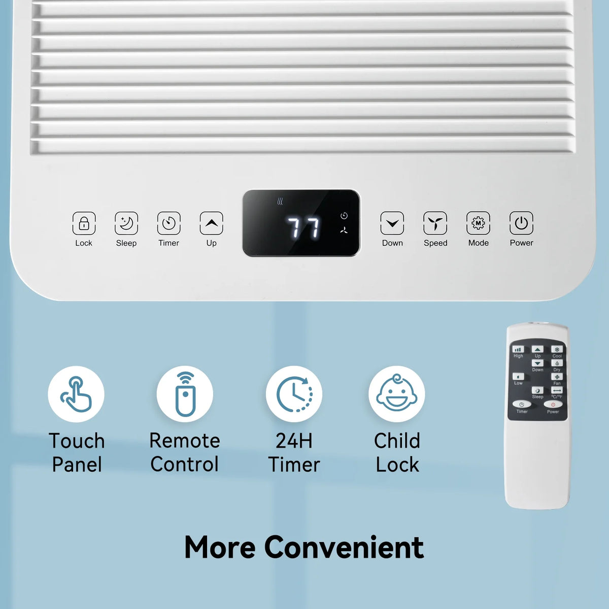 Bapipro 10, 000 BTU Smart Portable AC - WiFi/Remote, 4 - in - 1 for 300 Sq.ft, 24H Timer, Window Kit, 55db, ETL Certified