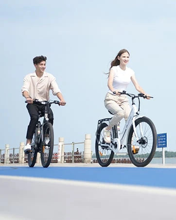 EVERCROSS Electric Bike, 26" Ebike, 500W Electric Bike for Adults, 36V Removable Battery, Max.speed 19.9MPH Electric Bicycle with LED Display, White