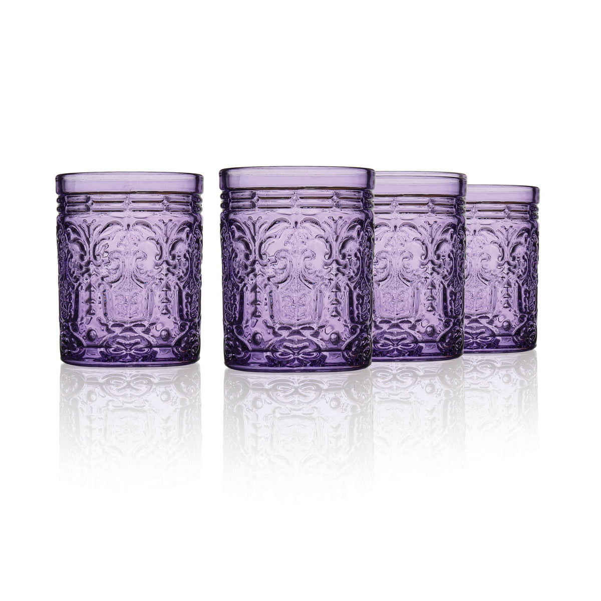 Godinger Jax Double Old Fashion Glass - Grape - Set of 4
