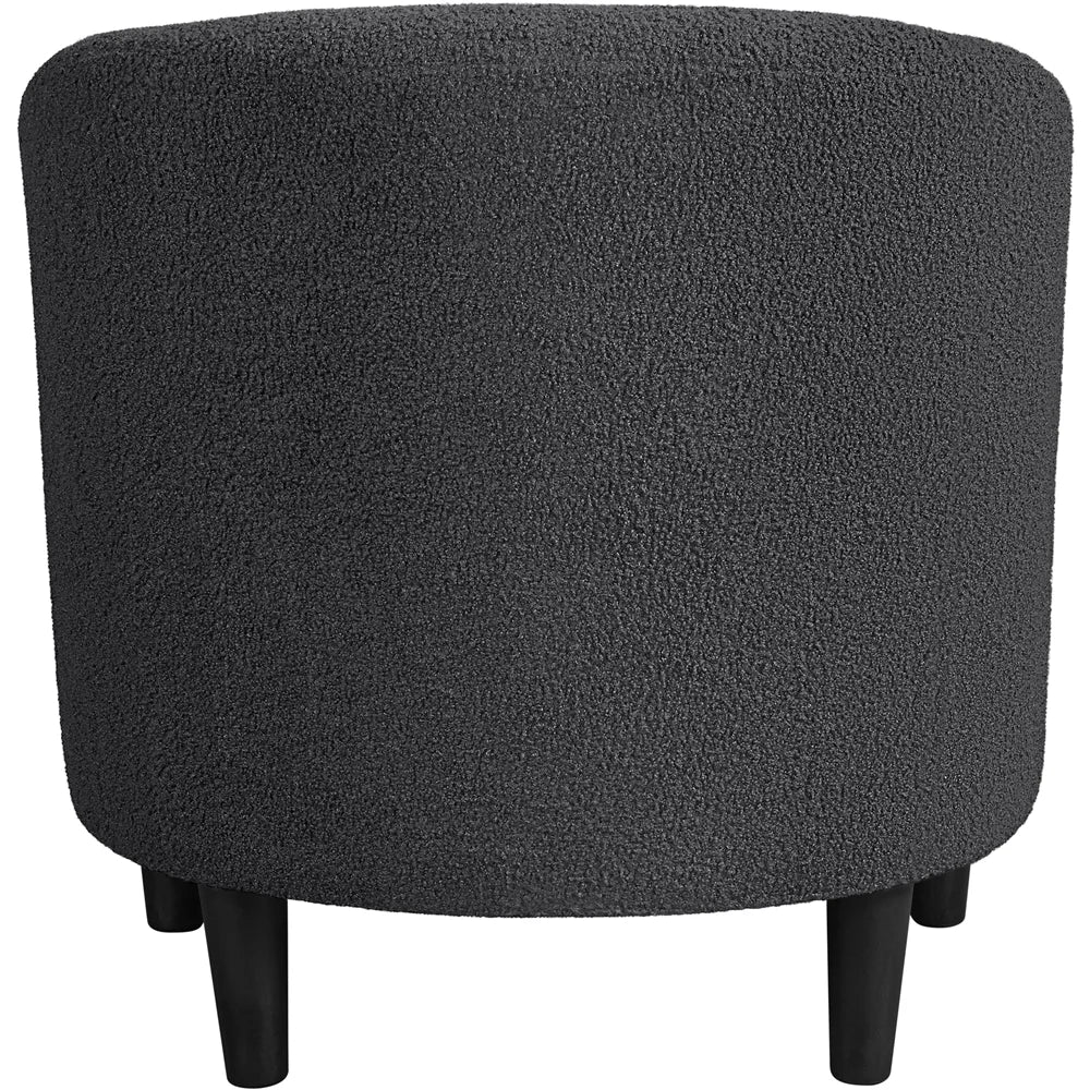 Yaheetech Upholstered Club Chair Accent Barrel Chair, Ivory