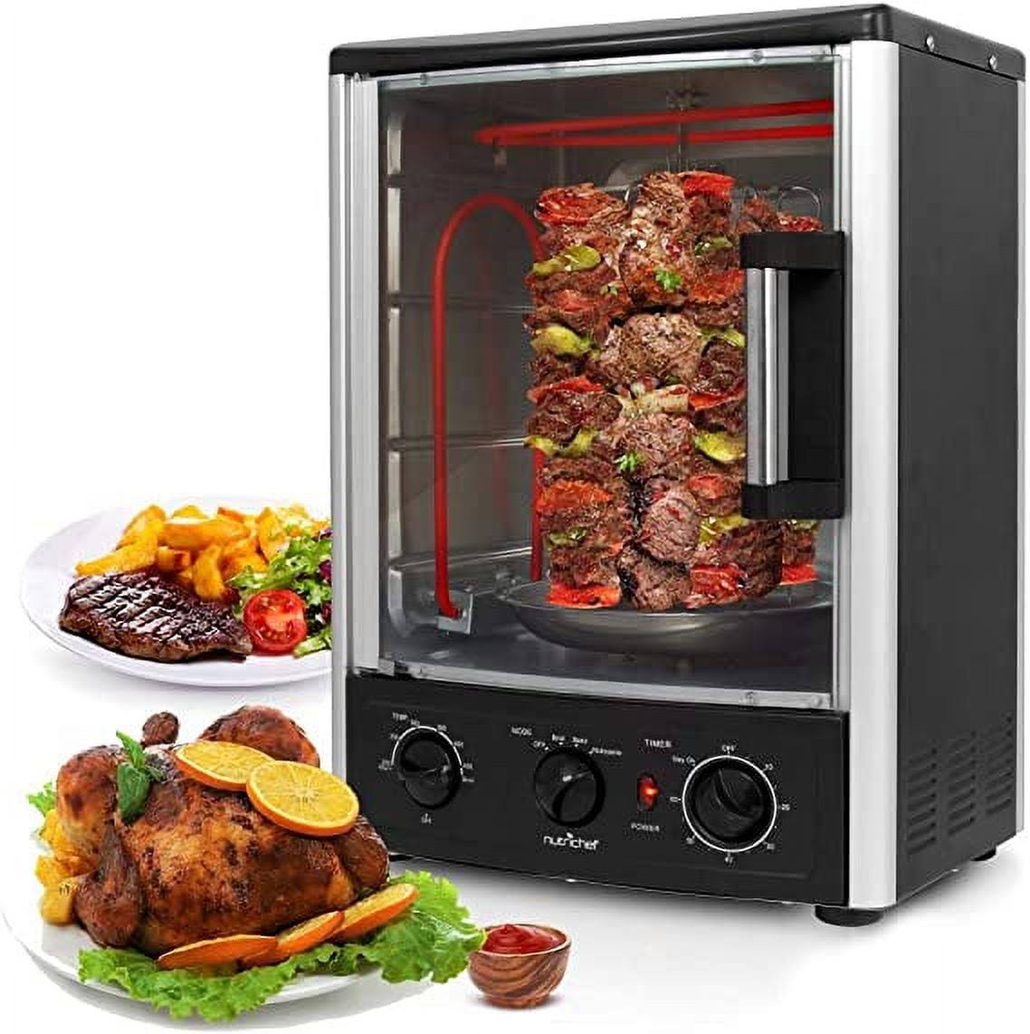 Nutrichef Upgraded Multi-function Rotisserie Oven - Vertical Countert