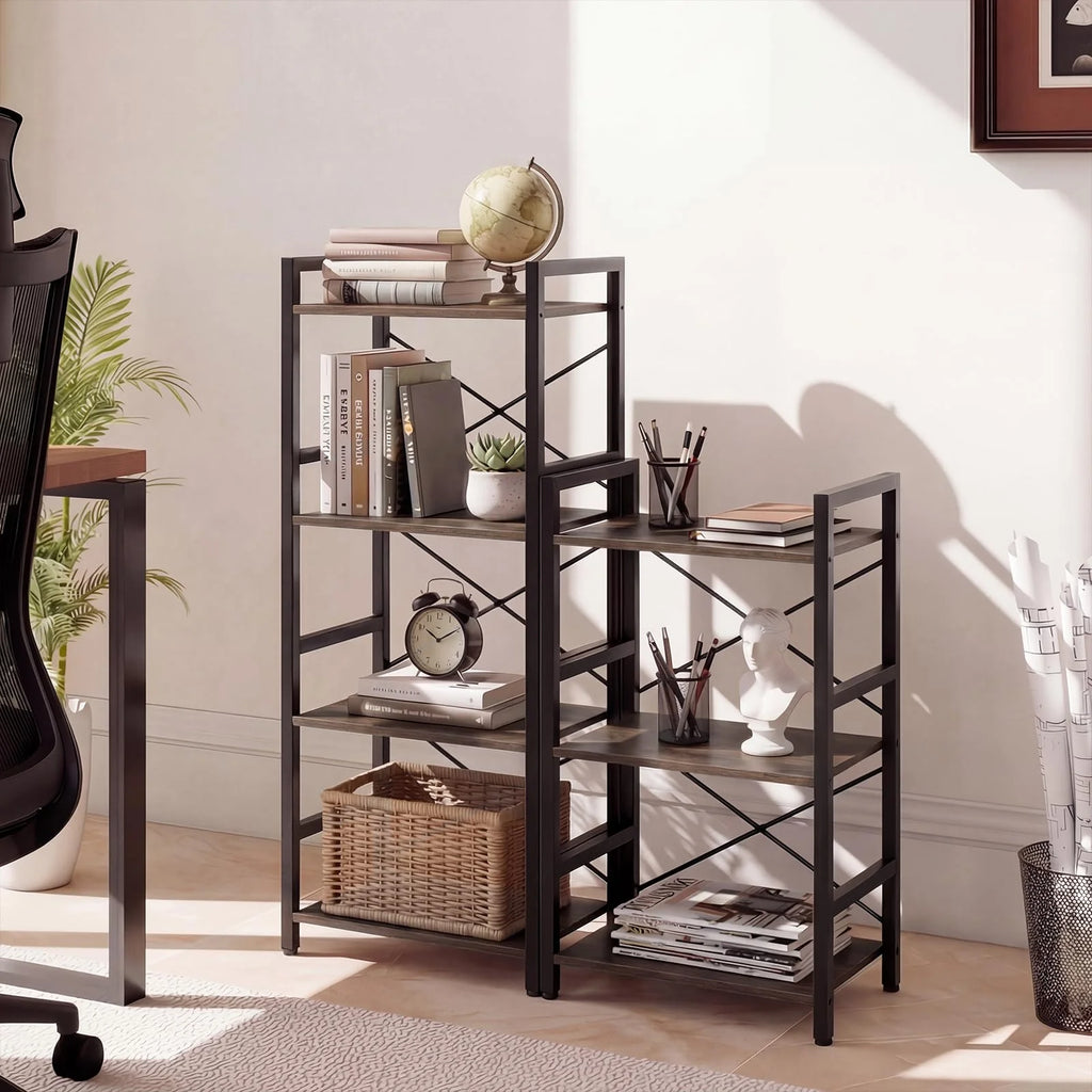 Tangkula 3-Tier Industrial Bookshelf for Home Office