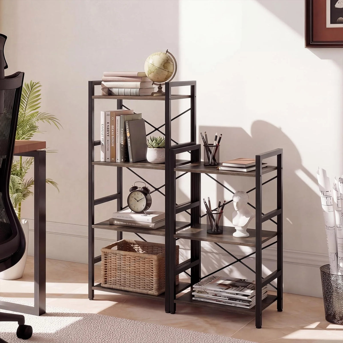 Tangkula 3-Tier Industrial Bookshelf for Home Office