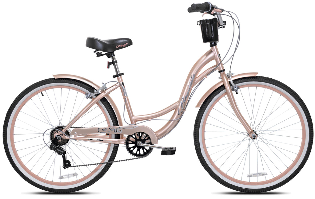 26 in. Bayside Women's Cruiser Bike. Rose Gold