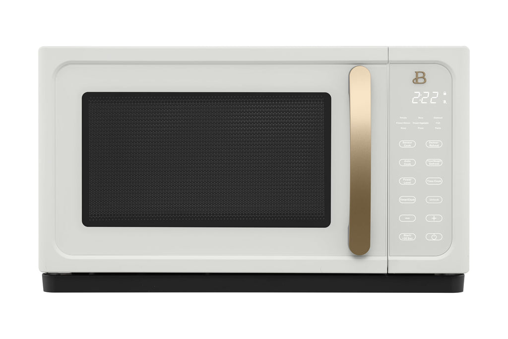 Beautiful 1.1 cu ft 1000 Watt, Sensor Microwave Oven, White Icing by Drew Barrymore, New