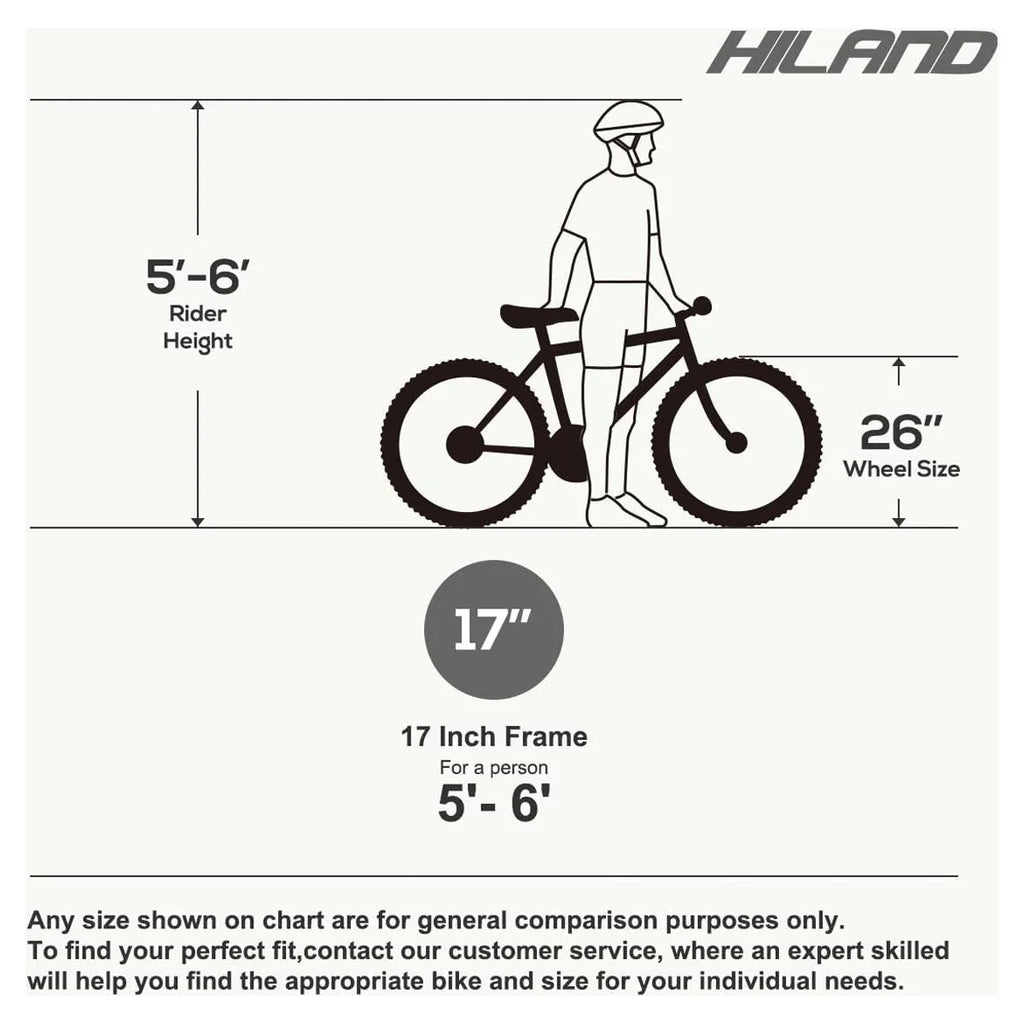 Hiland Mountain Bike, Multi - Spokes, Shimano 21 Speeds Drivetrain, Aluminum Frame 26 in Wheels, Men'S MTB Bicycle, White
