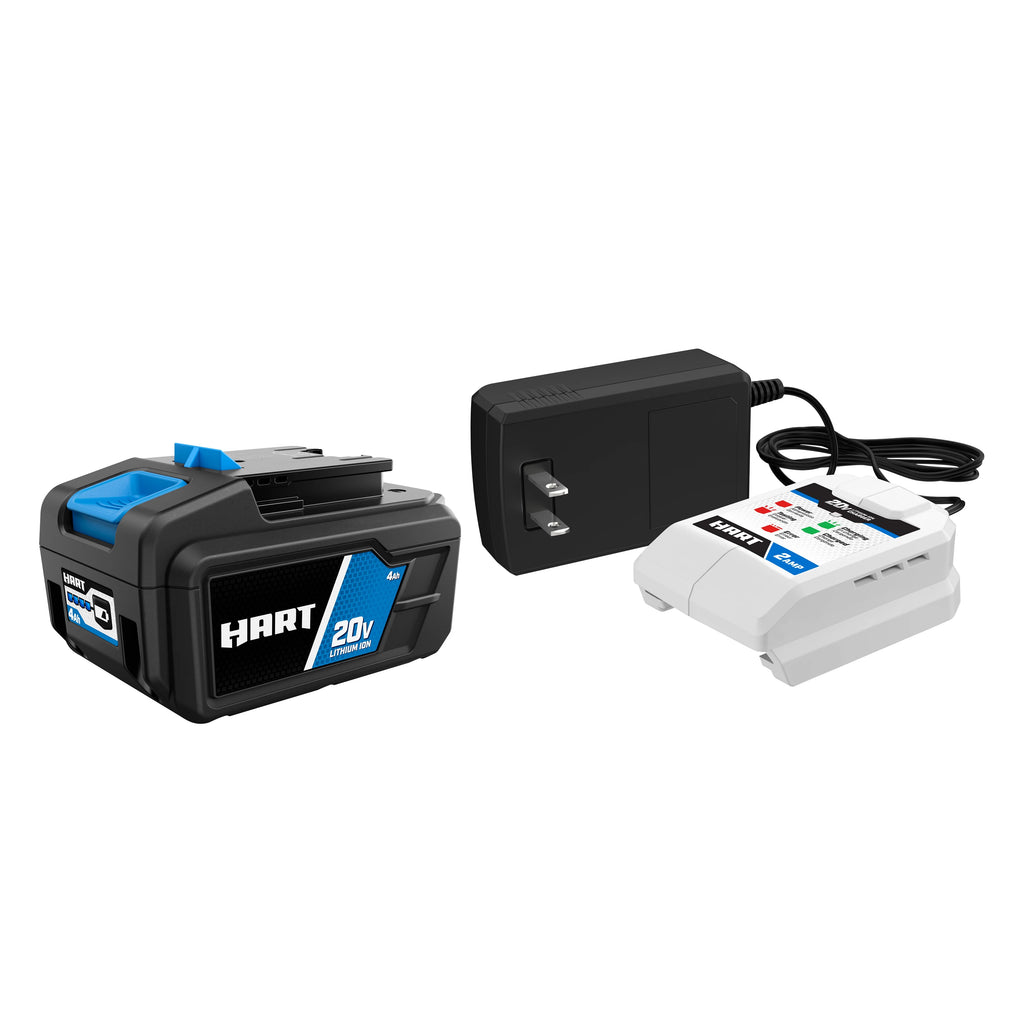 HART 20 - Volt Brushless 7 - 1/4 in Circular Saw with 4ah Battery and Charger Starter Kit Bundle