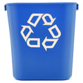 Rubbermaid Commercial 12.9lPlastic Small Deskside Recycling Container- Blue