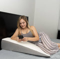 K?lbs Extra Wide Bed Wedge Pillow | Extra Large Bed Wedge Pillow (31 x 33)| Memory Foam Top and Jacquard Cover| Wedge for Sleeping Acid Reflux Gerd