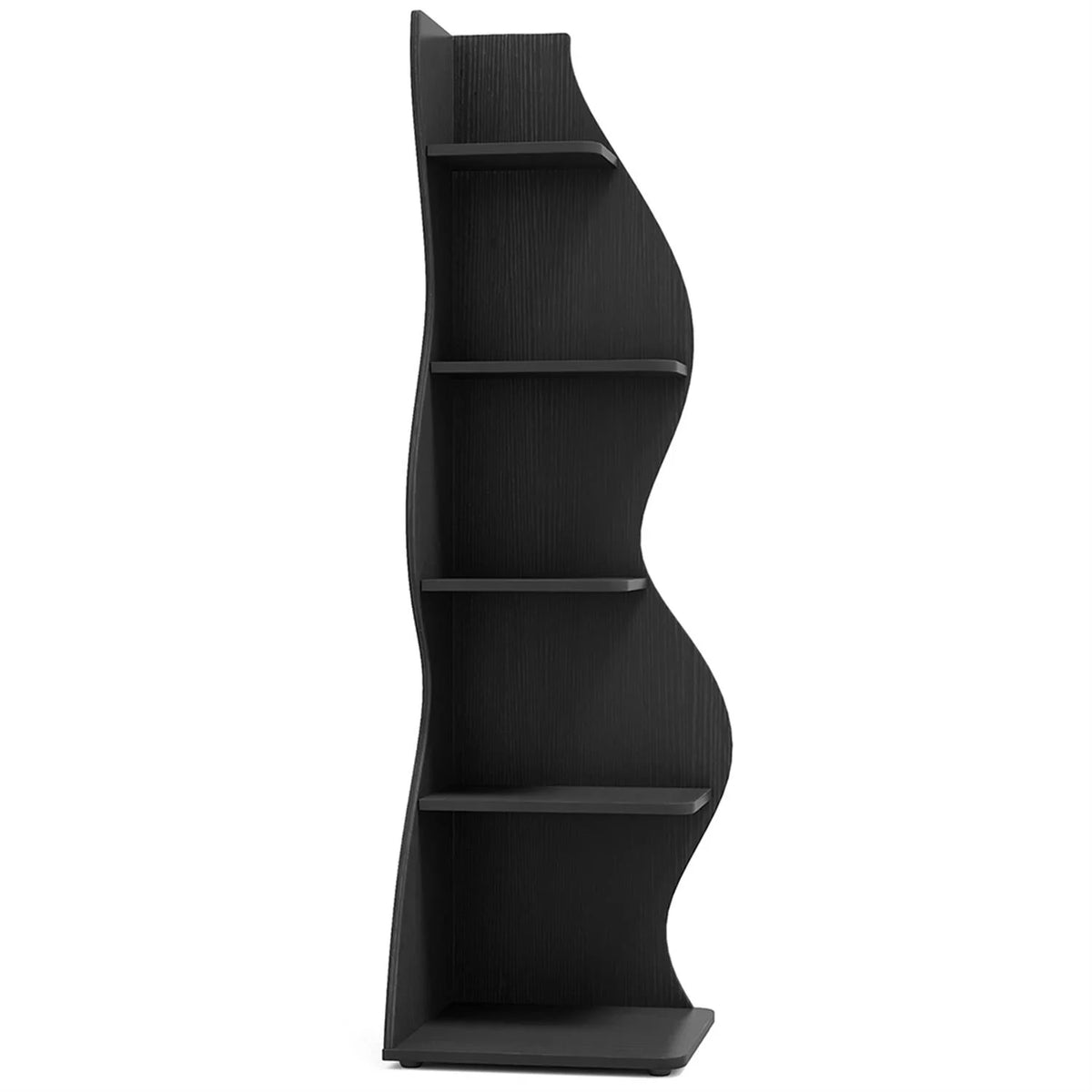 Finihen 5 - Tier Corner Bookcase, Wood Bookshelf Storage Organizer, 70" Tall Display Standing Shelf Unit for Bedroom, Living Room, Green