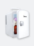 AstroAI Mini Fridge 4 Liter/6 Can AC/DC Portable Thermoelectric Cooler and Warmer for Skincare, Foods, Medications, Home and Travel, White