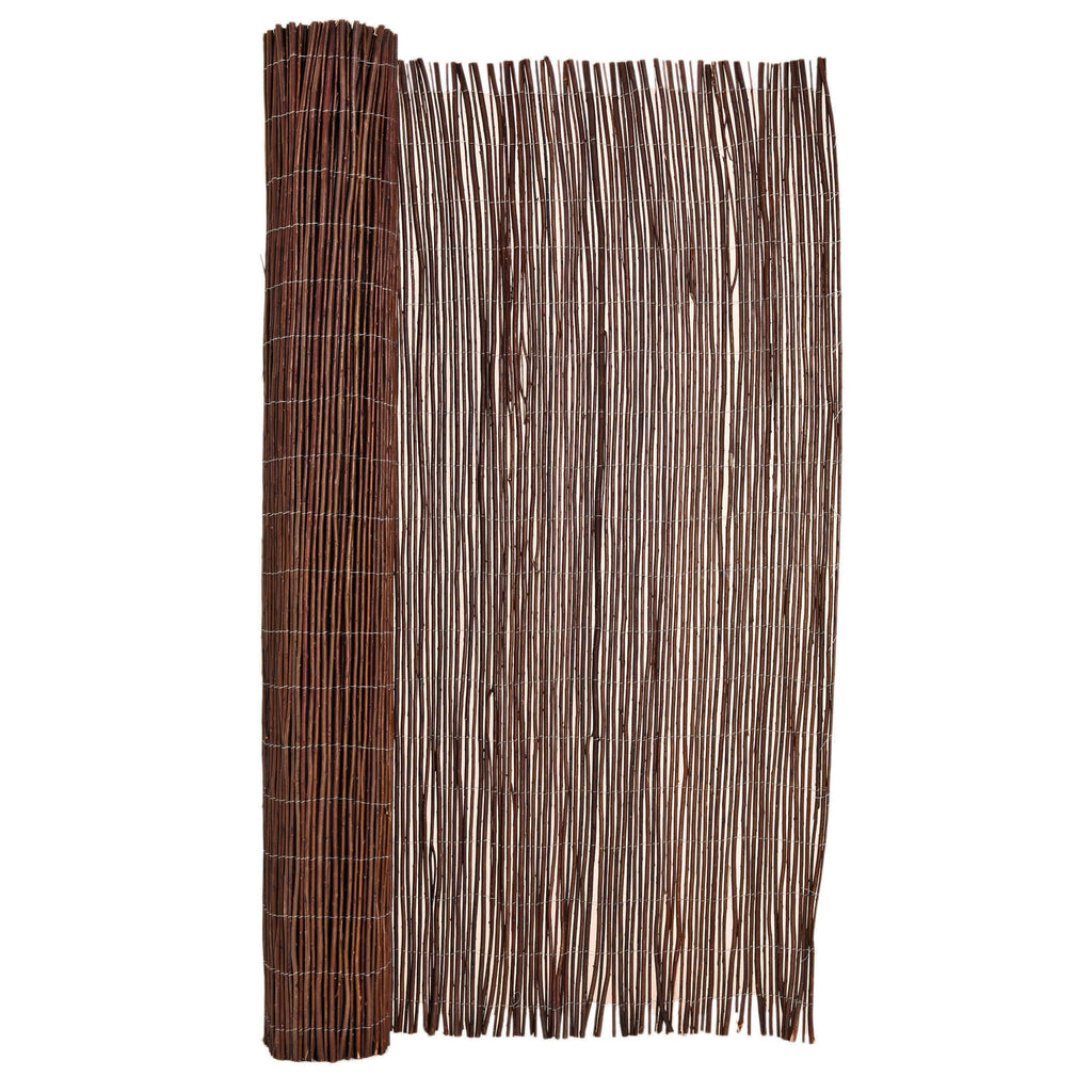 Backyard X - Scapes Natural Willow Rolled Panel Fence Decorative Fencing Natural 6' H L x 8' L