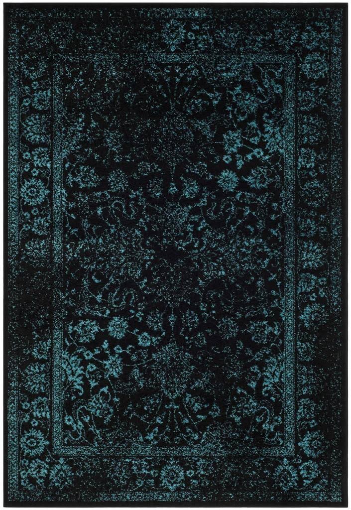 Safavieh Adirondack Collection ADR109K Black / Teal Rug - 10' x 14'
