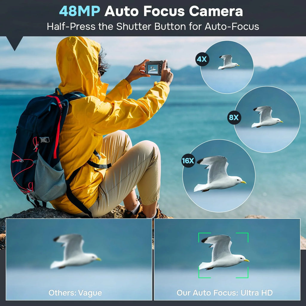 Duluvulu 4K Digital Camera for Photography Autofocus