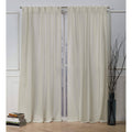 Nicole Miller New York Faux Linen Slub Textured Hidden Tab Top Curtain Panel Pair Linen