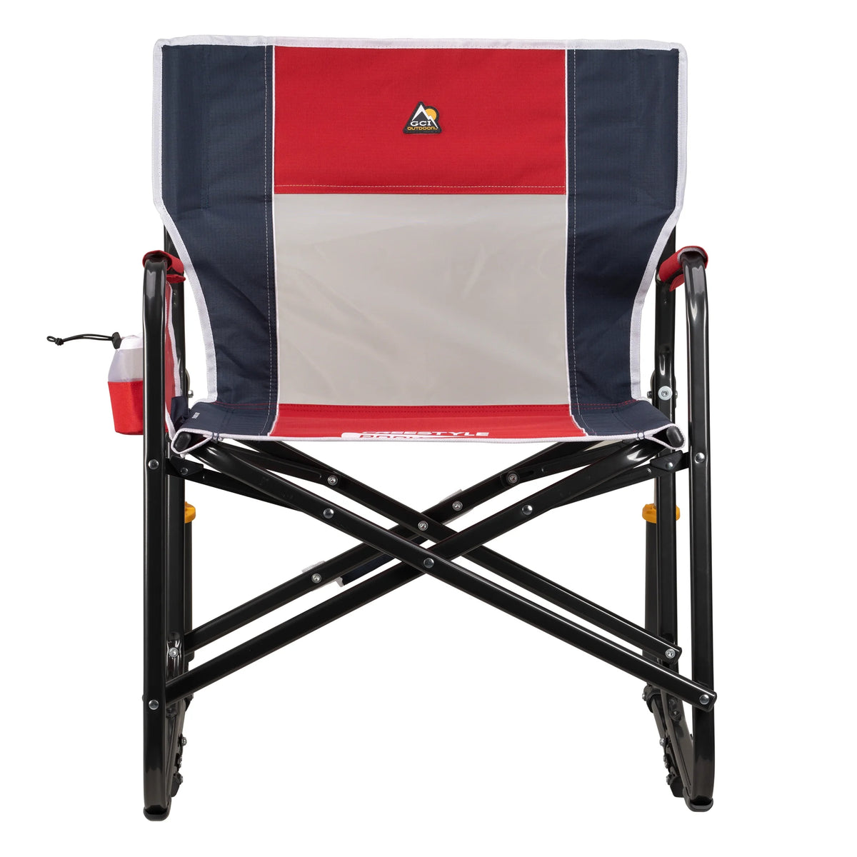 GCI Outdoor Freestyle Rocker XL Oversized Foldable Rocking Camp Chair, Pewter