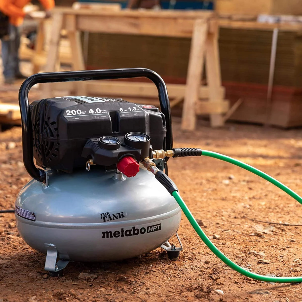 Metabo HPT EC914S THE TANK 200 PSI Pancake Air Compressor 6 Gal