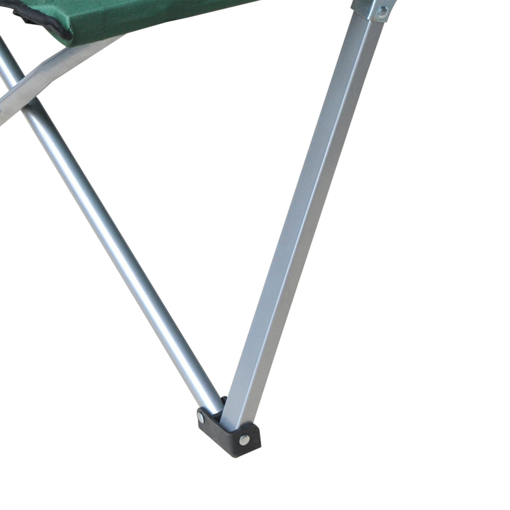 Outsunny Feldbett, Klappbett 193 x 64 x 40 cm mit Transporttasche aus Oxford-Polyester Metall in Grün und Grau