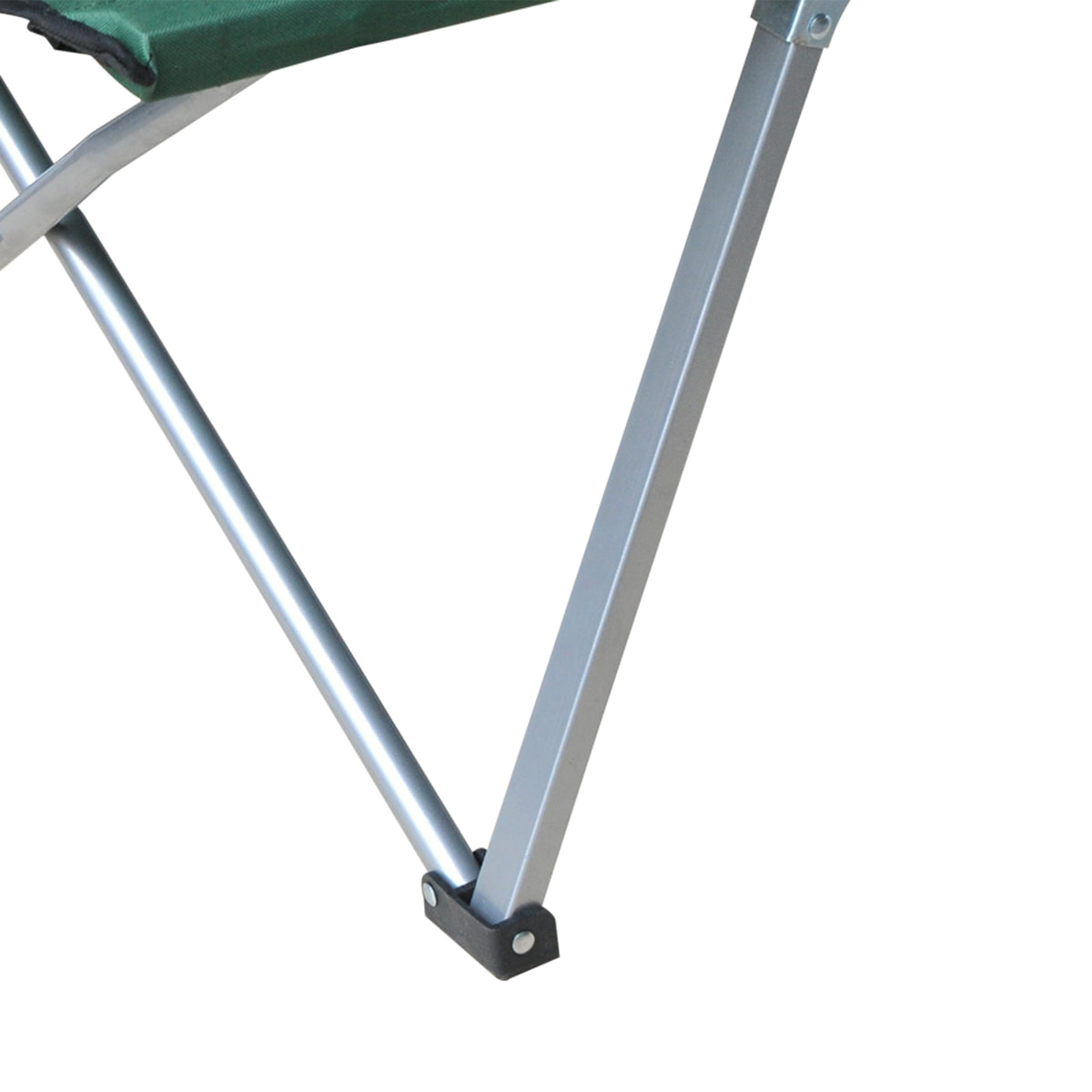 Outsunny Feldbett, Klappbett 193 x 64 x 40 cm mit Transporttasche aus Oxford-Polyester Metall in Grün und Grau