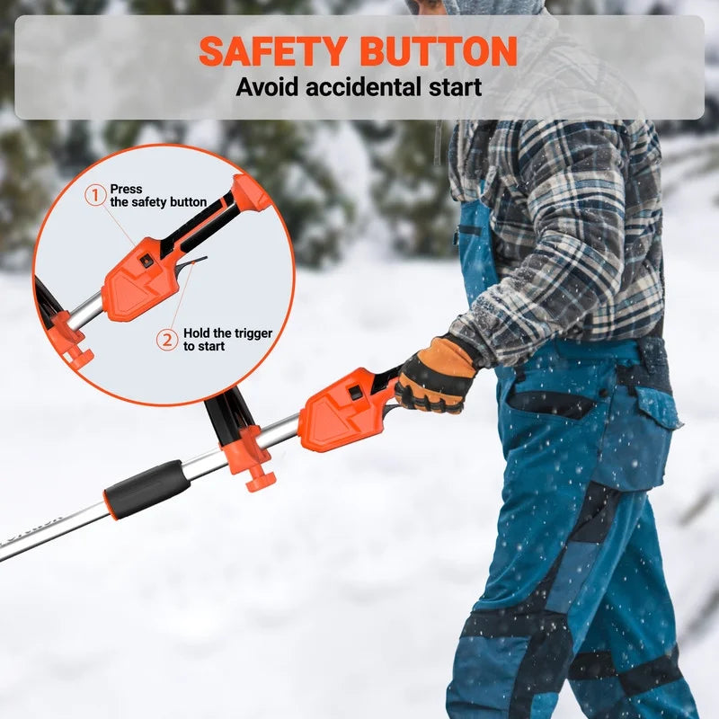 VOLTASK Cordless Snow Shovel - 24V | 11 - Inch | 4 - Ah Cordless Snow Blower, Battery Snow Blower with Adjustable Front Handle (4 - Ah Battery & Quick Charger Included)