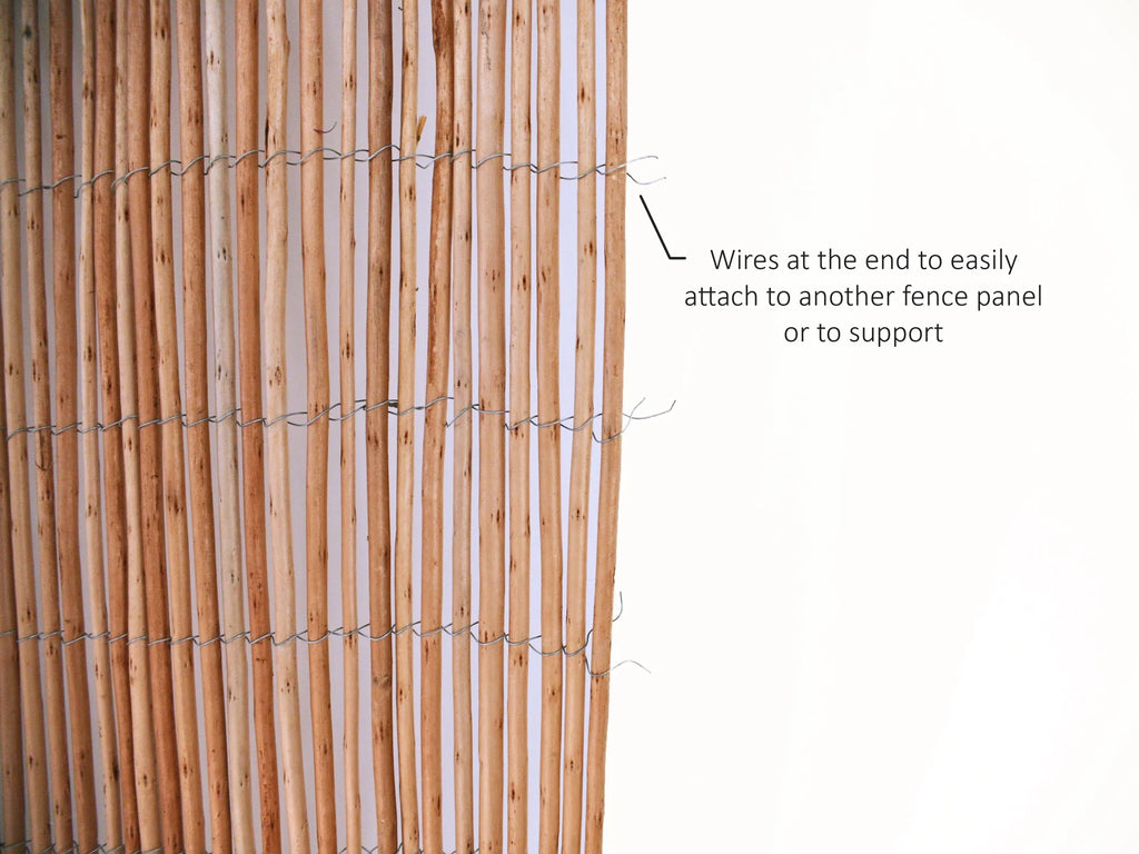 Backyard X - Scapes Natural Willow Rolled Panel Fence Decorative Fencing Natural 6' H L x 8' L