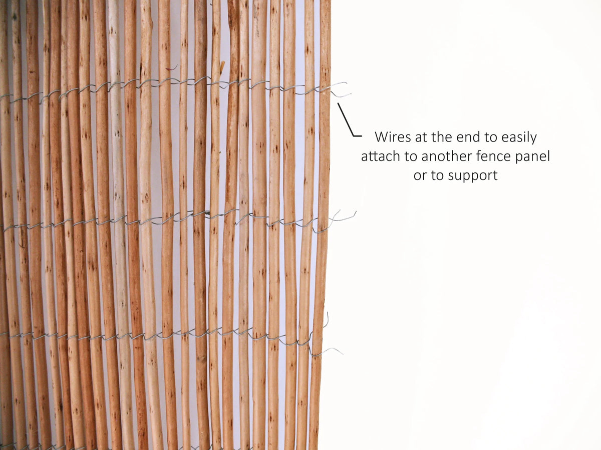 Backyard X - Scapes Natural Willow Rolled Panel Fence Decorative Fencing Natural 6' H L x 8' L