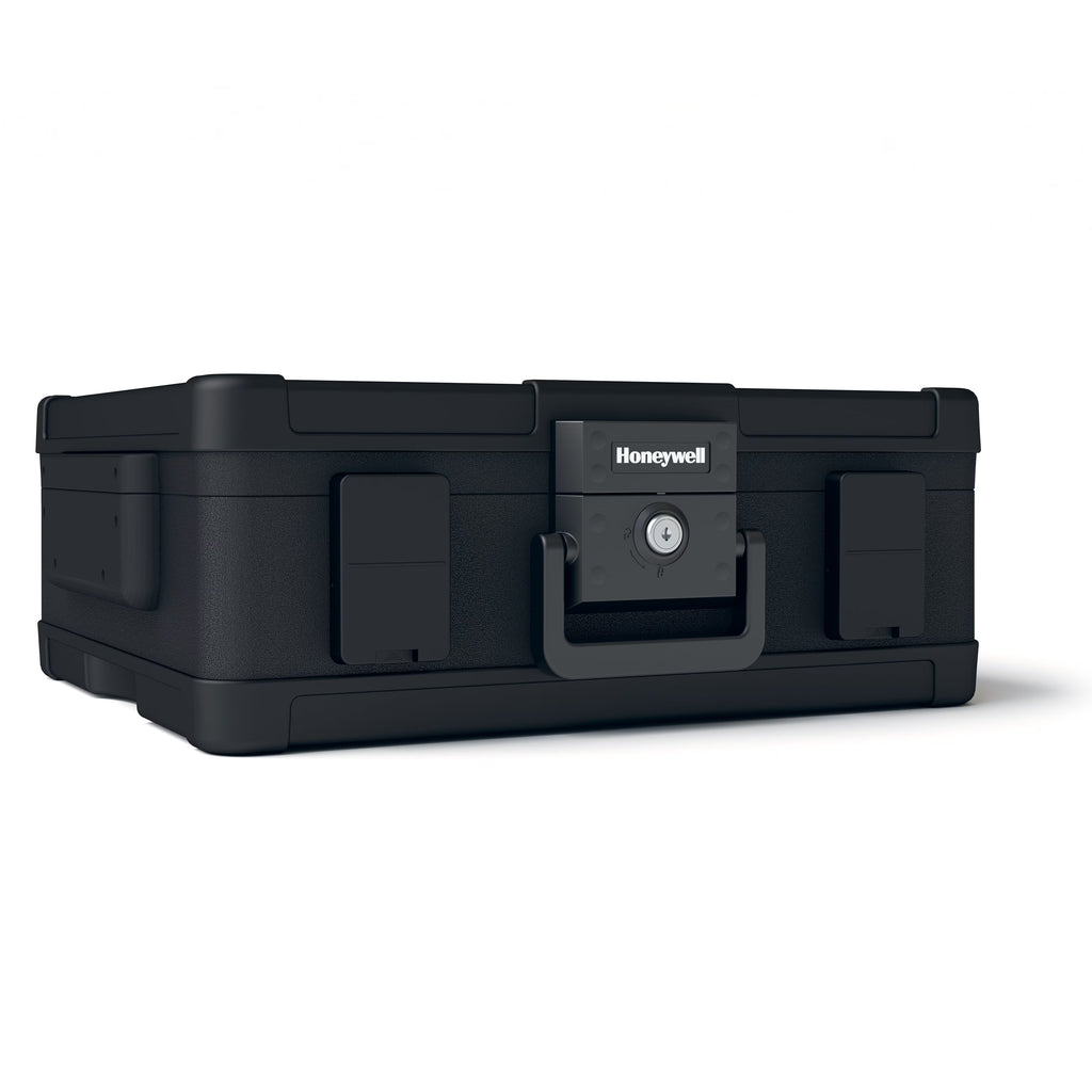 Honeywell Premium Waterproof Fire Resistant Chest Safe, Key Lock, Large 0.39 cu ft, Black