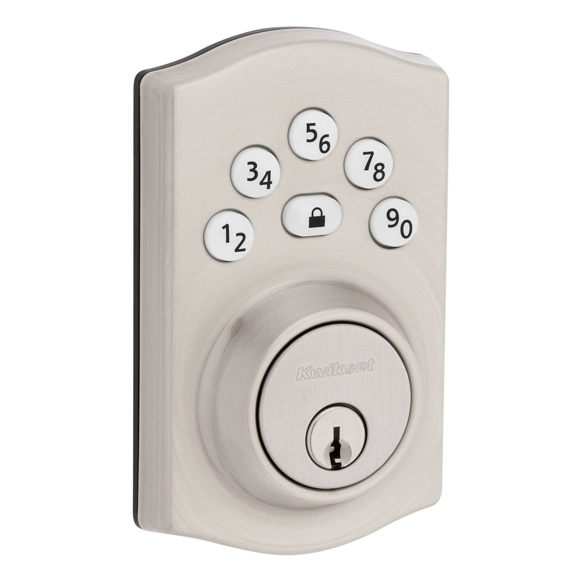 Kwikset Powerbolt 240 Electronic Keypad Entry Door Lock Satin Nickel Metal